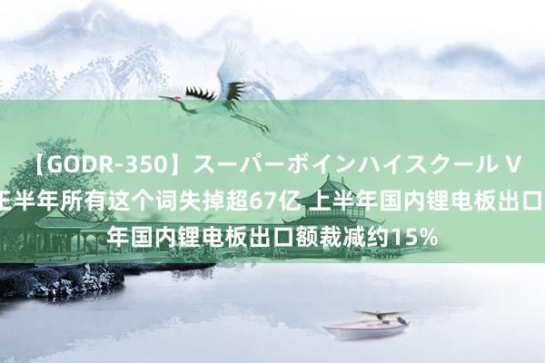 【GODR-350】スーパーボインハイスクール VOL.1 两大锂王半年所有这个词失掉超67亿 上半年国内锂电板出口额裁减约15%