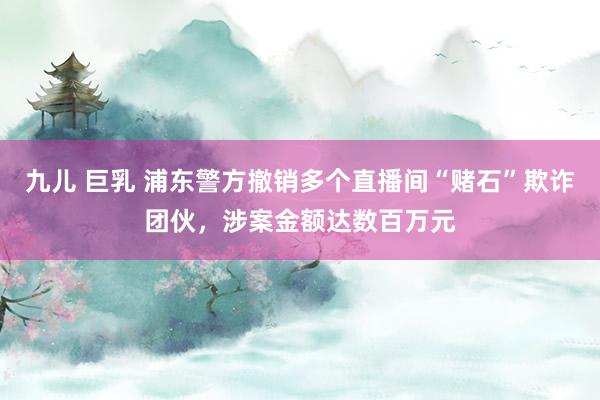 九儿 巨乳 浦东警方撤销多个直播间“赌石”欺诈团伙，涉案金额达数百万元