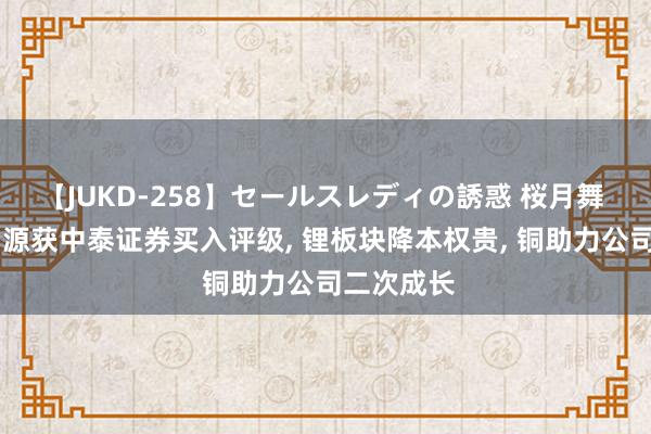 【JUKD-258】セールスレディの誘惑 桜月舞 他 中矿资源获中泰证券买入评级, 锂板块降本权贵, 铜助力公司二次成长